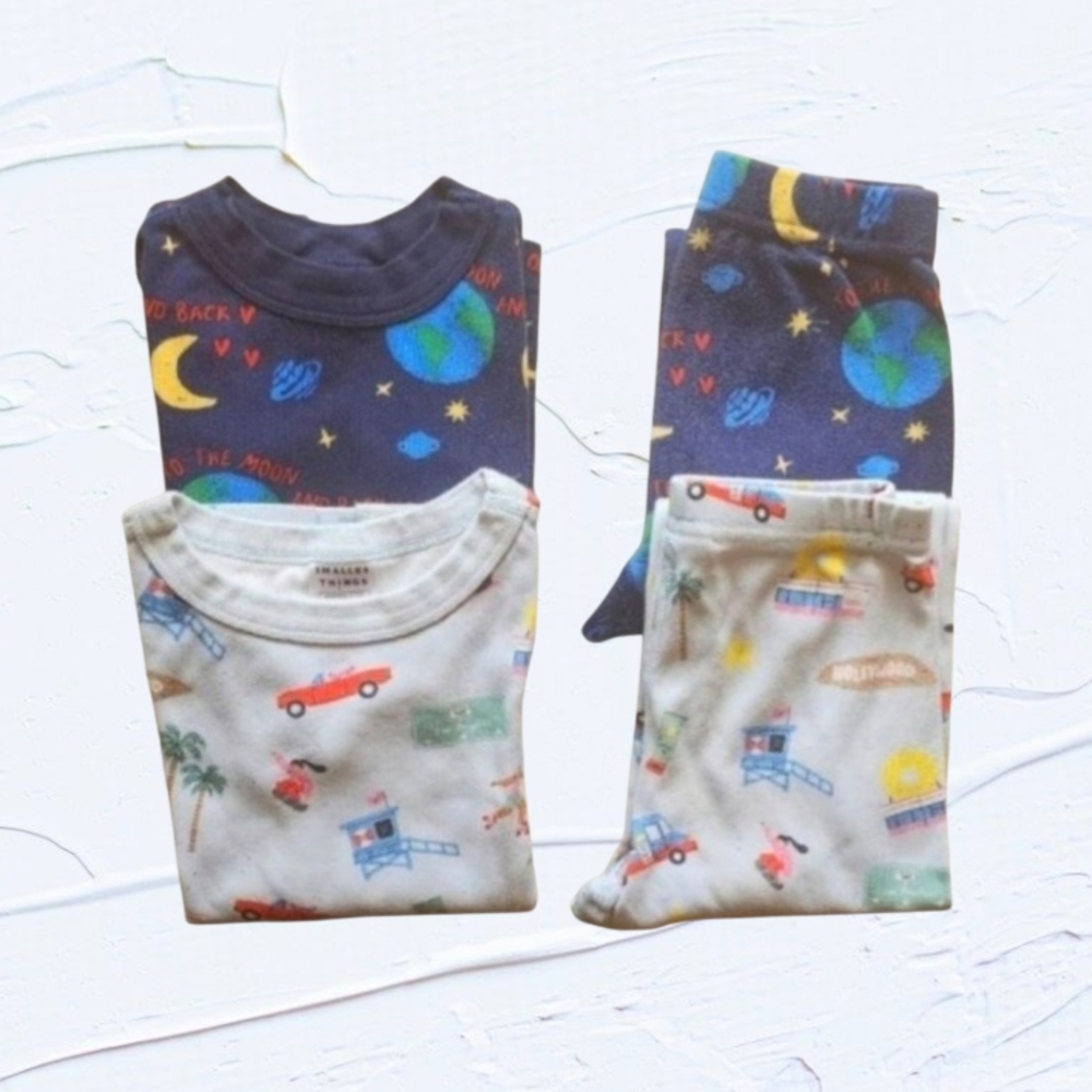 Hanna Anderson and Smaller Things Toddler Pajamas Set Size 4T